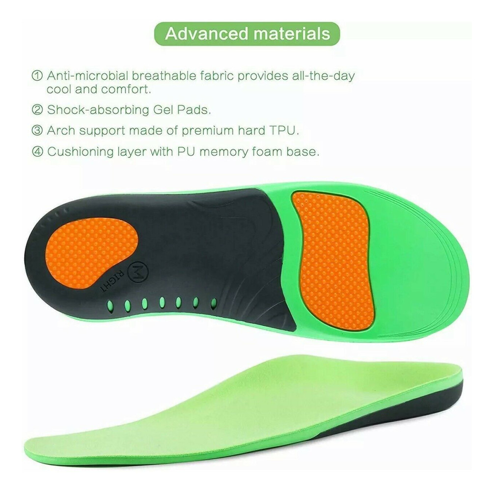 Orthotic Shoe Insoles Inserts Flat Feet High Arch Support For Plantar Fasciitis