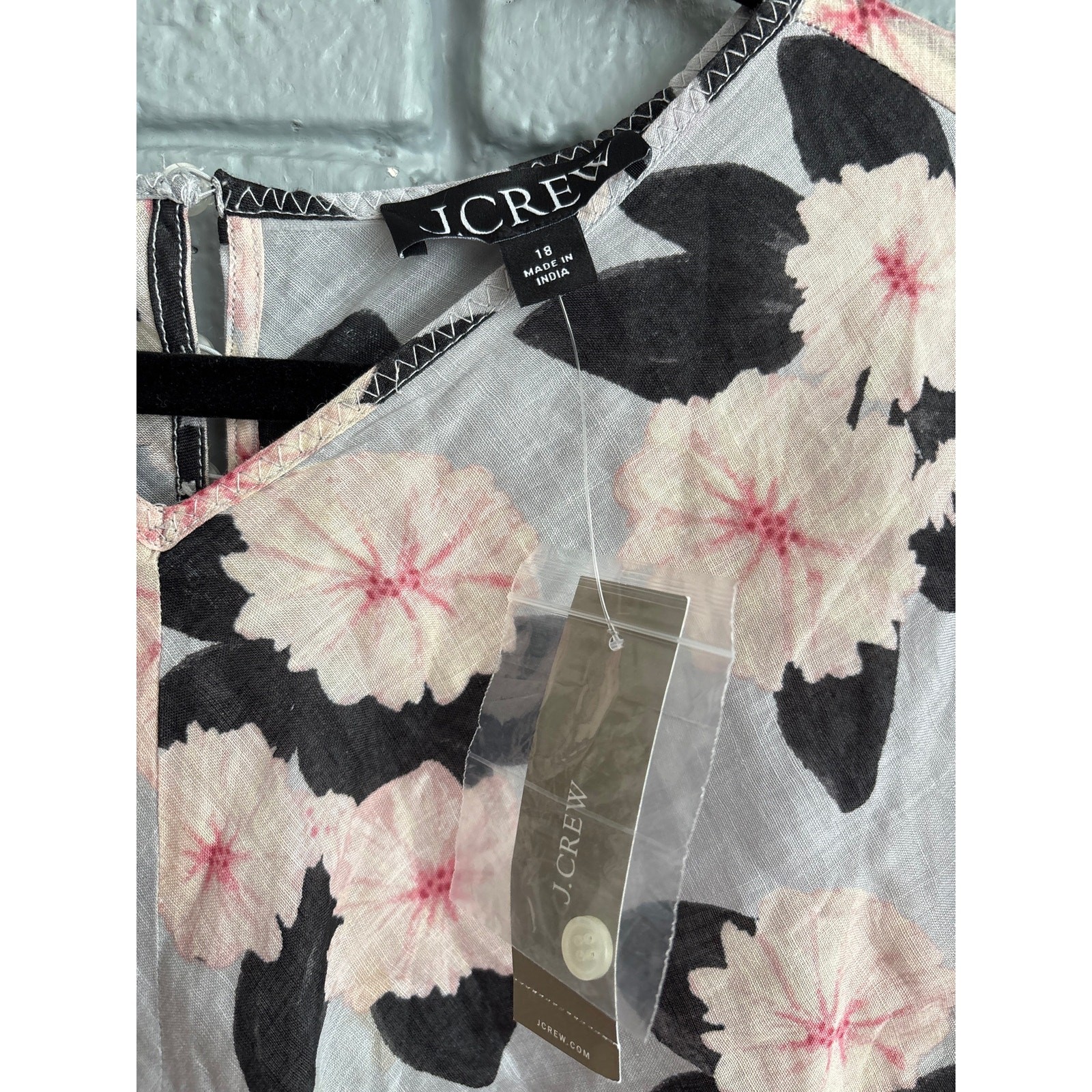 NWT J.Crew Ruffle-Hem Midi Dress in Poppy Print size 18