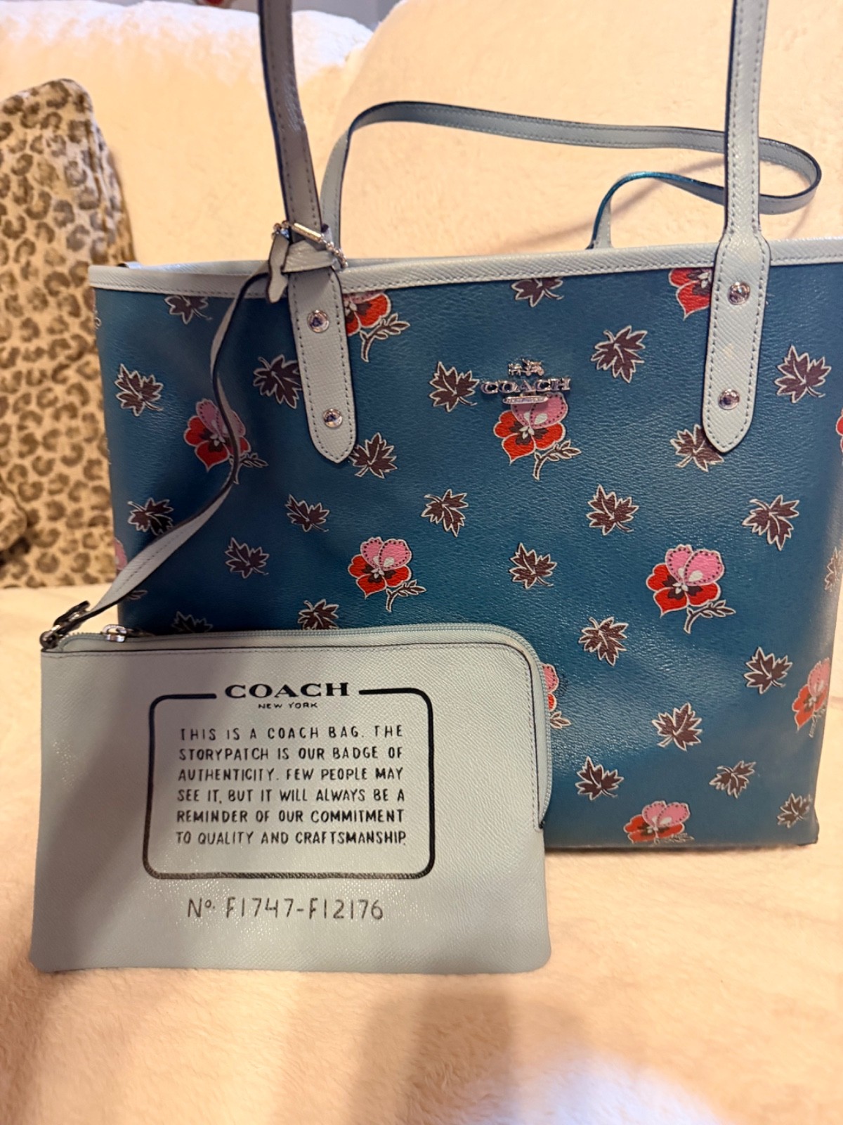 COACH City Tote Reversible Signature Cs Leather Floral ❤️