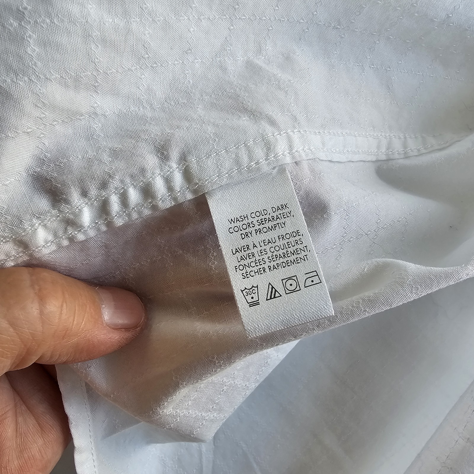 Calvin Klein Short Sleeve White Cotton Shirt Men’s XL may fit Slim