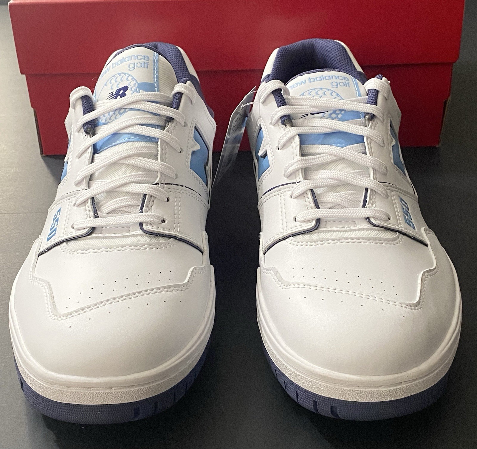 New Balance 550 UNC White University Blue Men’s Size 8 D Medium 550 SL Golf