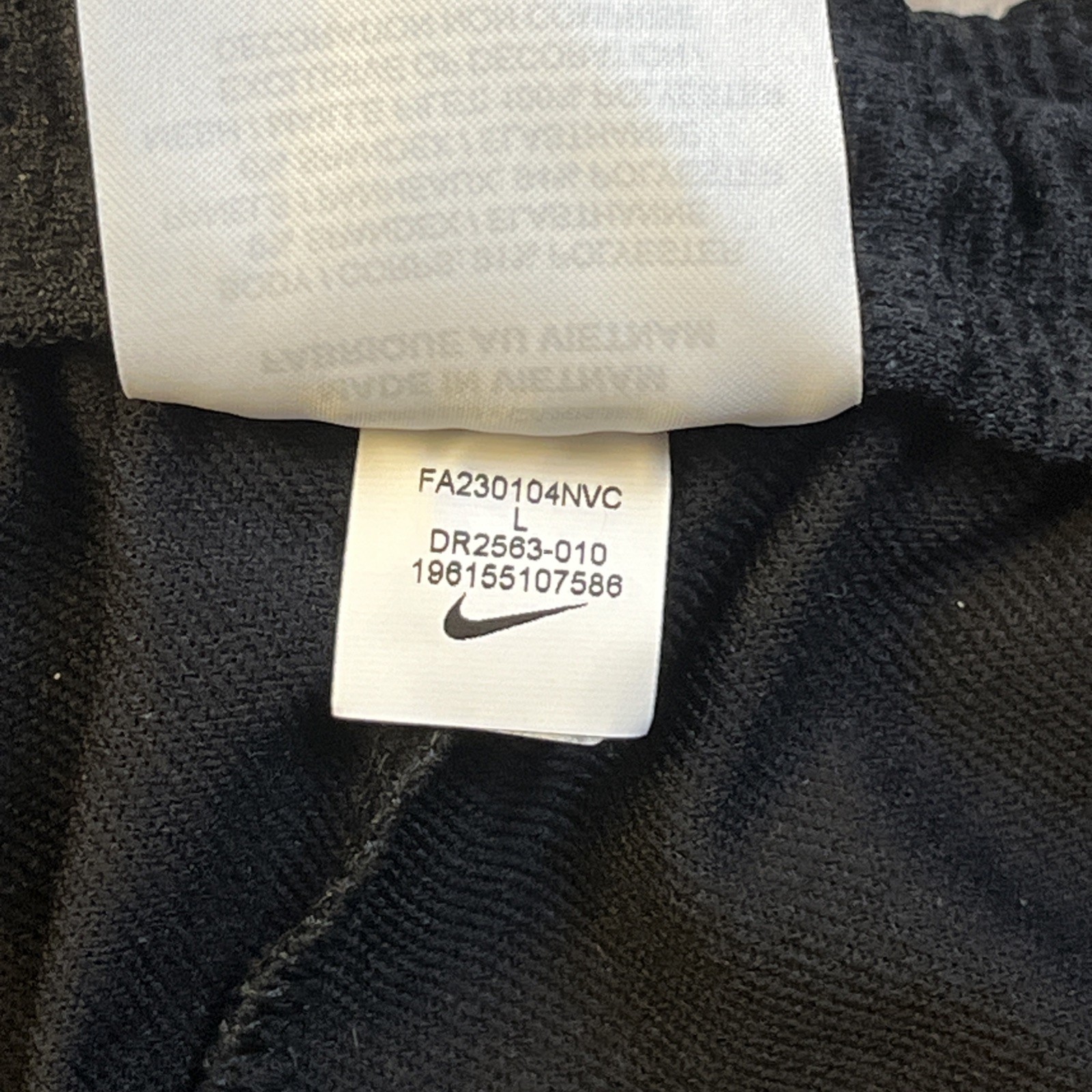 Nike Strike Soccer Pants Men’s Large Black Dri Fit Joggers Futbol Athletic EUC
