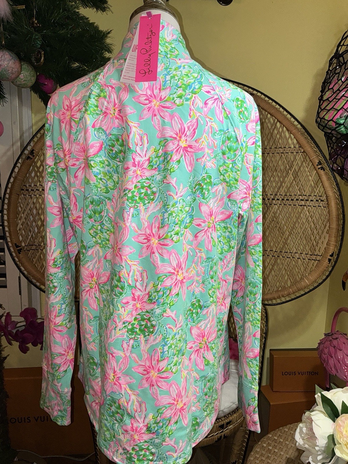 Lilly Pulitzer NWT UPF 50+ Skipper Popover So Shellegant Size L