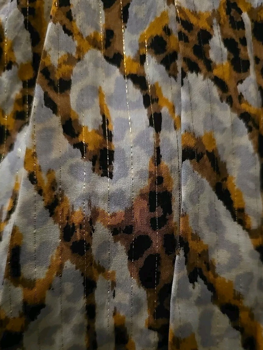 Ruby Rd. woman top SPOT ON Animal Print embellished Gray multi 2x NWT