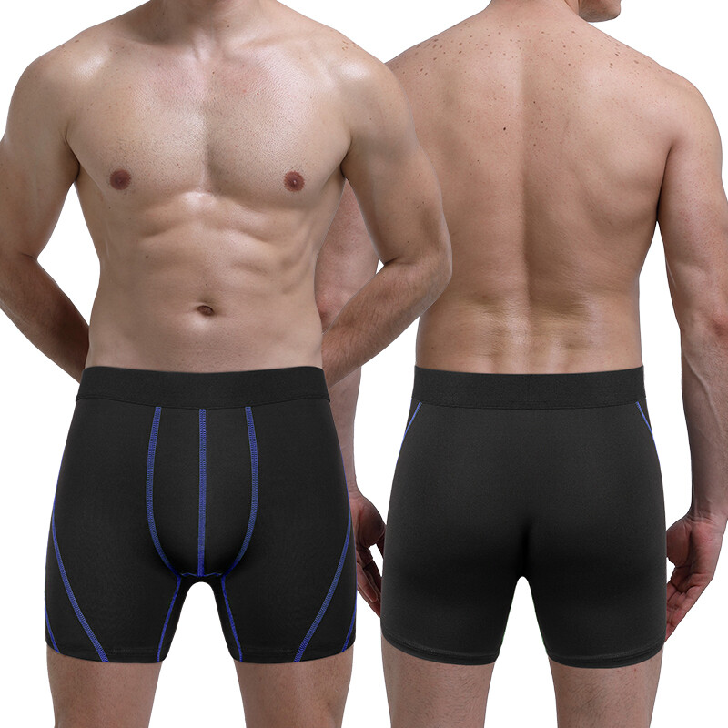 5 Pack Compression Boxer Shorts Men Sport Athletic Workout Running Underwear US