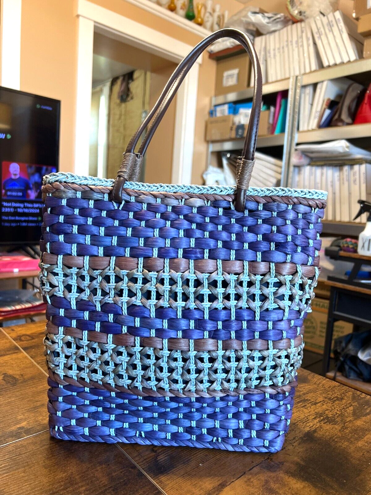 Hand Dyed Cornhusk Shoulder Bag, Fully Lined, Snap Closure. New Without Tags.