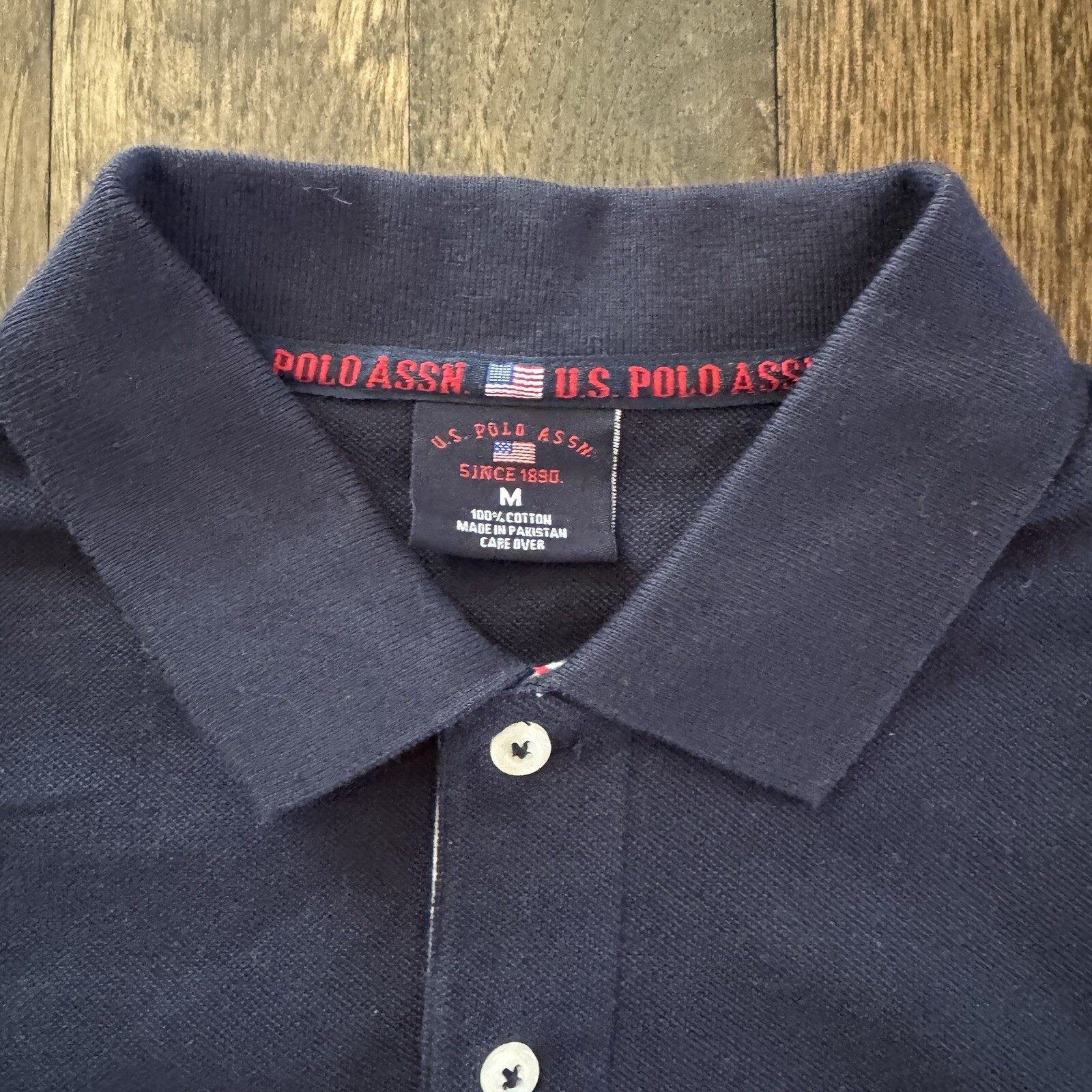U.S. Polo Assn NWT Men’s Medium Polo Shirt Navy Blue Cotton Short Sleeve NWT