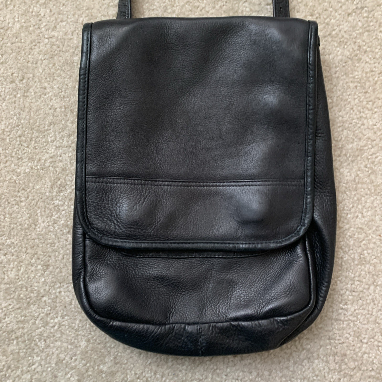 Le Donne Leather Flap Over Convertible Backpack and Shoulder Bag, 10” x 4” x 13”