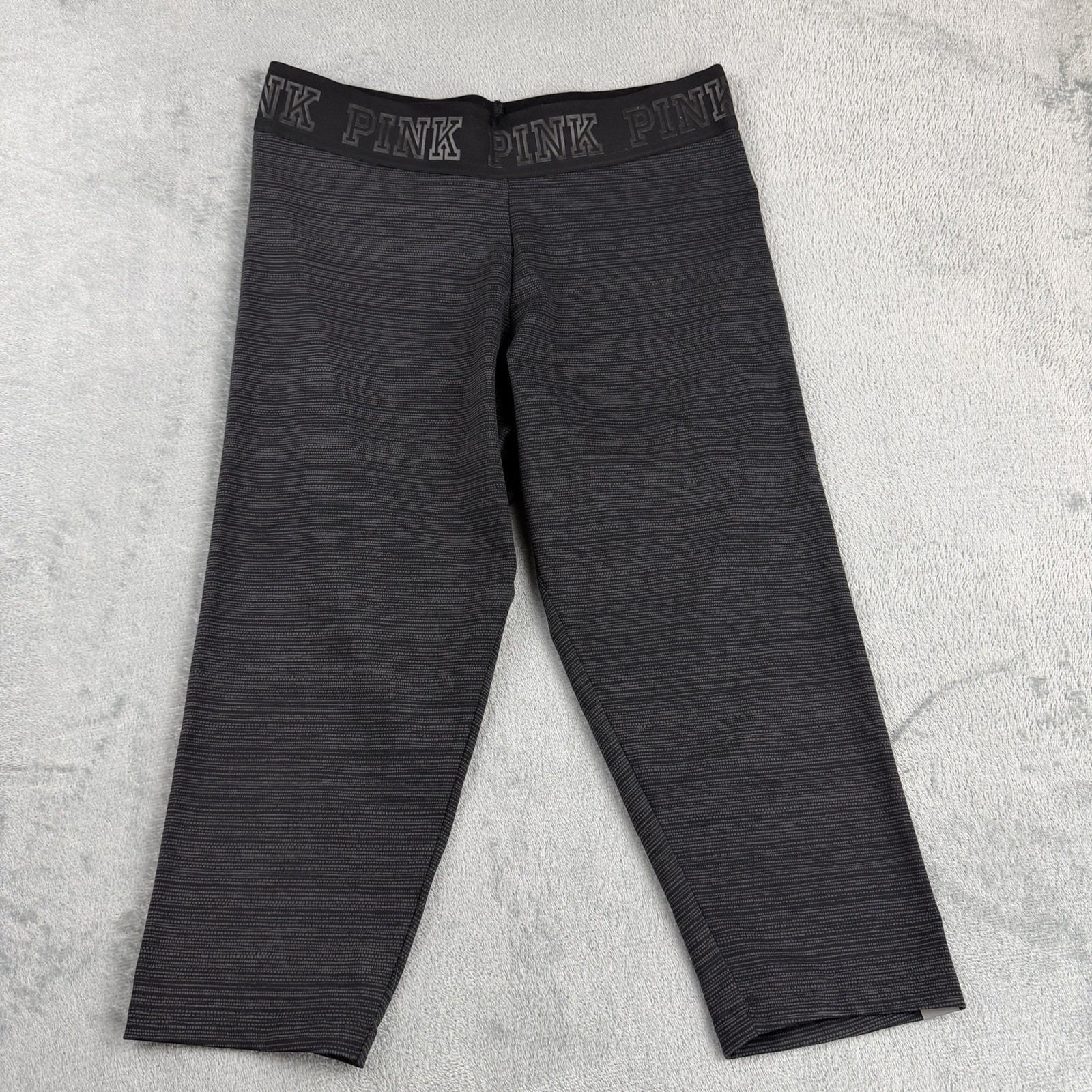 Victoria’s Secret PINK Ultimate Yoga Crop Leggings Gym Stretch Logo Medium
