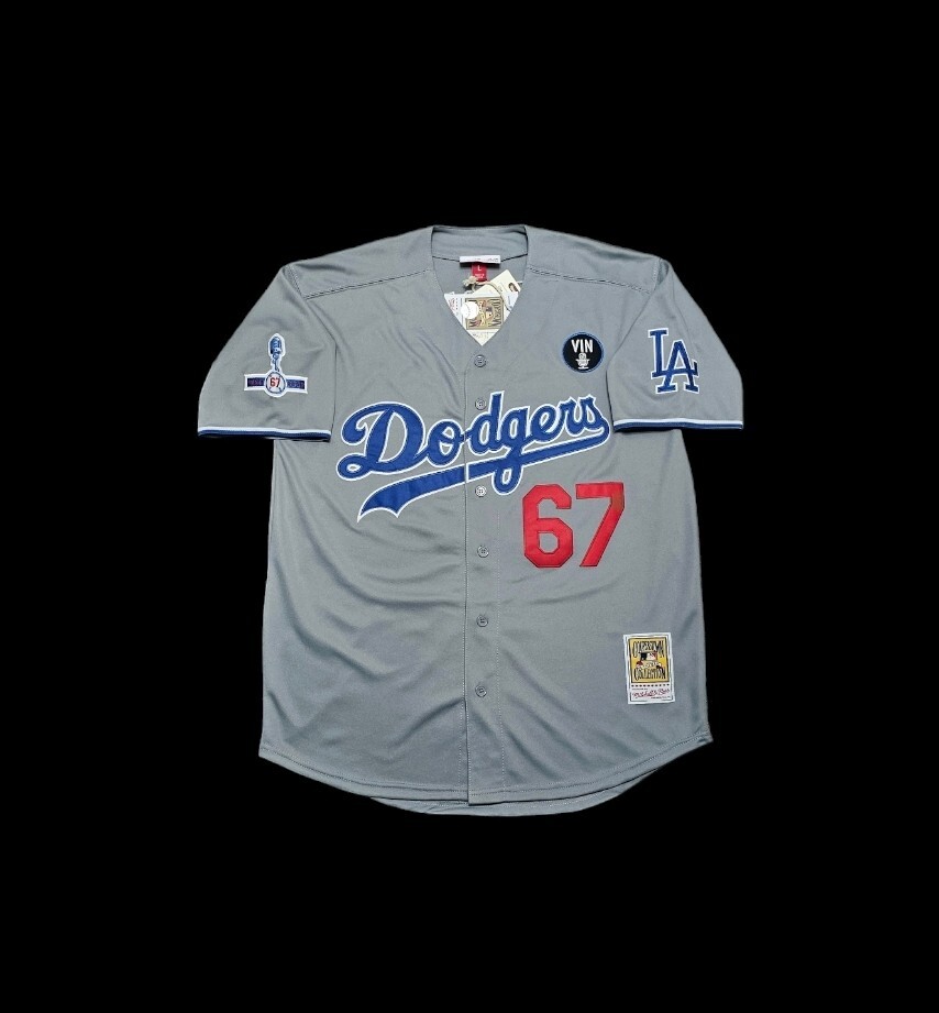 Vince Scully Los Angeles Dodgers VIN & 1950-2016 Men’s Gray Baseball Jersey