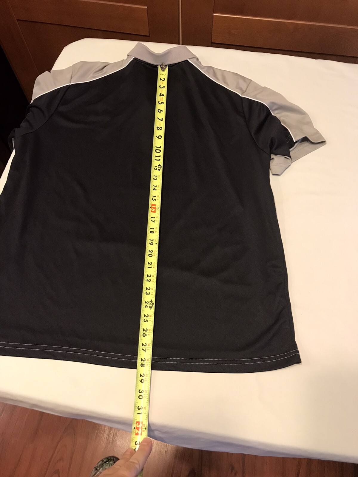PUMA Men’s POLO Golf Shirt Gray Black Polyester XL – Detroit Ignition Soccer