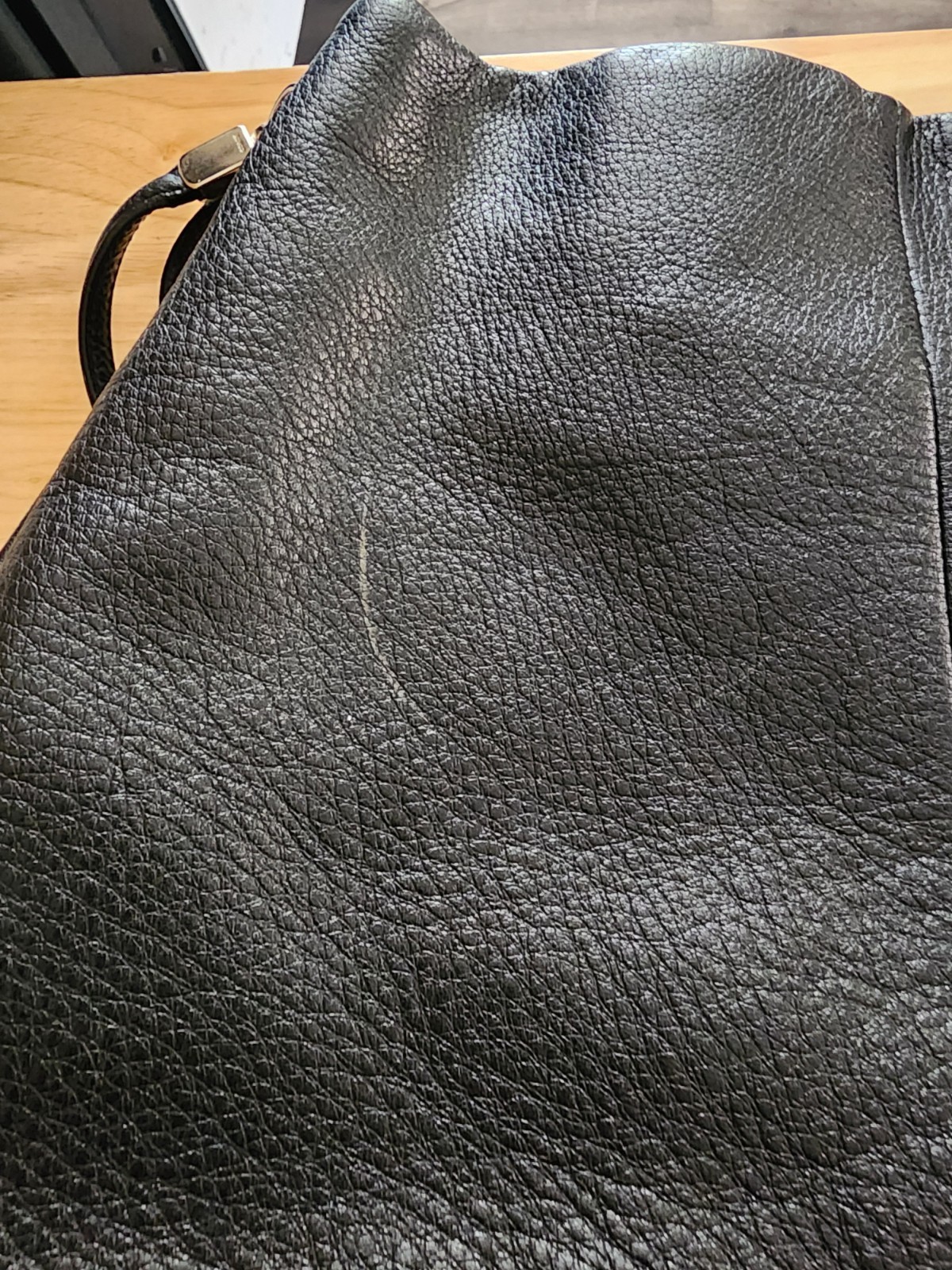 Coach Black Madison Phoebe Leather Hobo Shoulder Bag Handbag Magnetic 24621