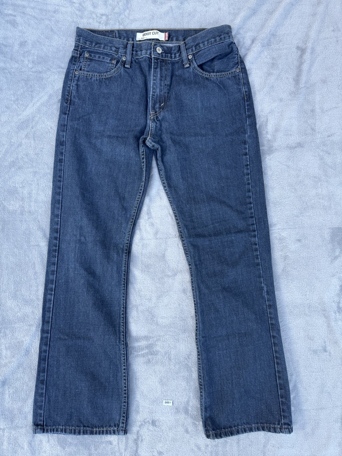 Levi’s 527 Jeans Mens 34×32 ACTUAL Low Boot Cut Blue Denim Faded Wash Classic