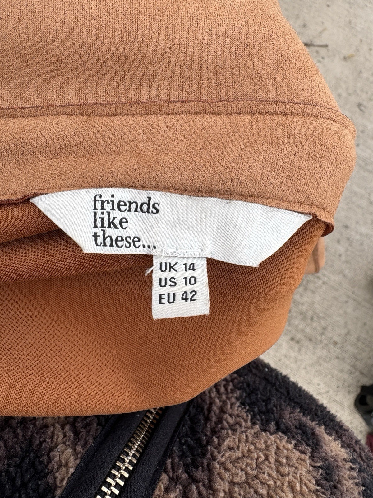Friends like these next camel faux suede shacket size 14