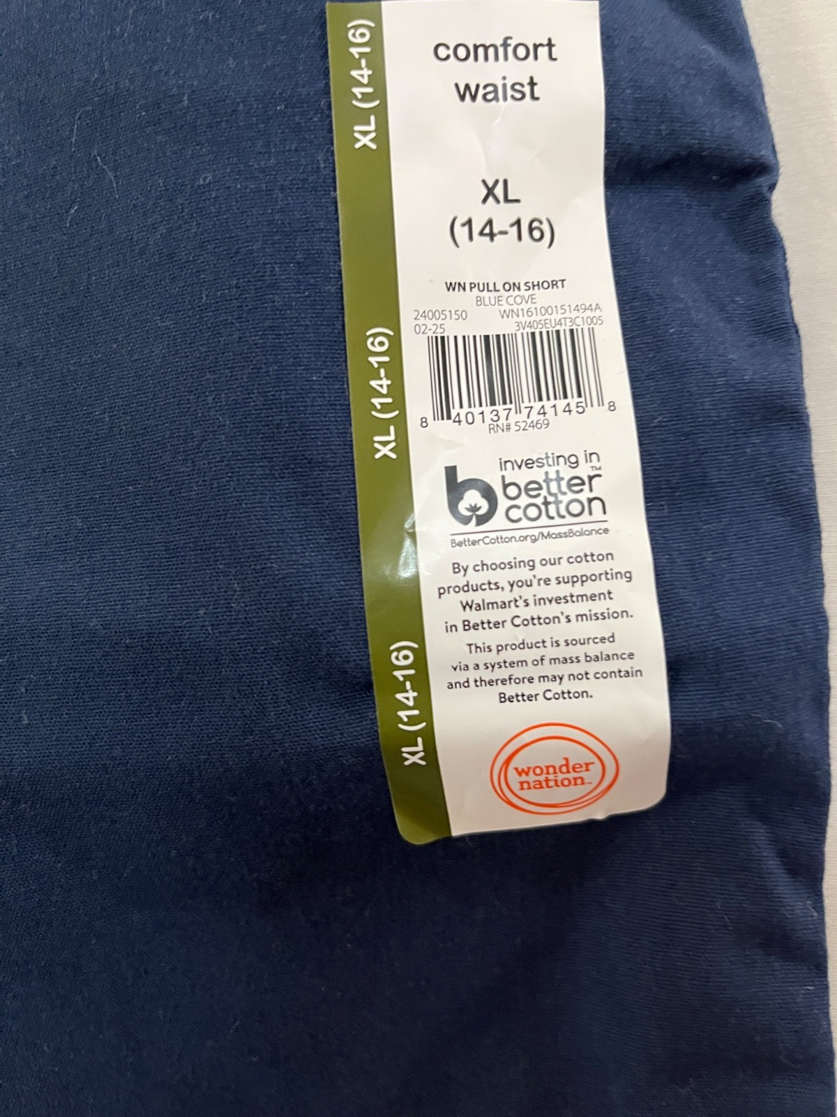 New Wonder Nation Boy Pull on Shorts Navy Blue Cove woven School Comfort U pick