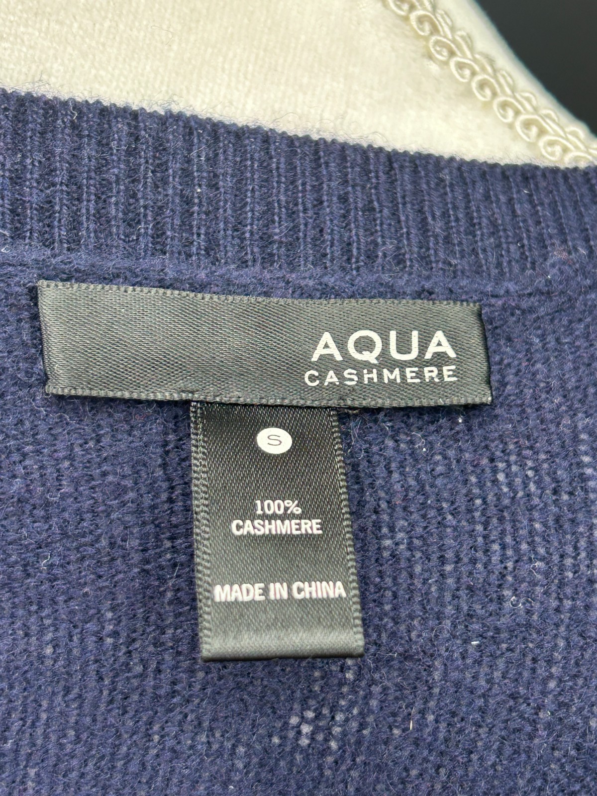 Aqua Cashmere Sweater Womens S Pullover Knit Tunic Blue Colorblock Long Sleeve