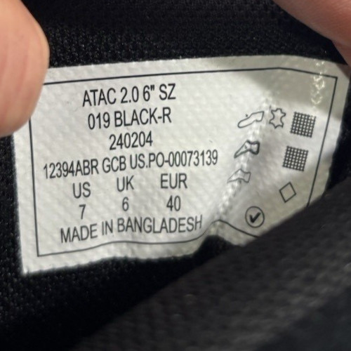 NIB 7 REG 5.11 TACTICAL MENS ATAC 2.0 6″ SIDE ZIP BOOTS 12394 BLACK 7 REGULAR