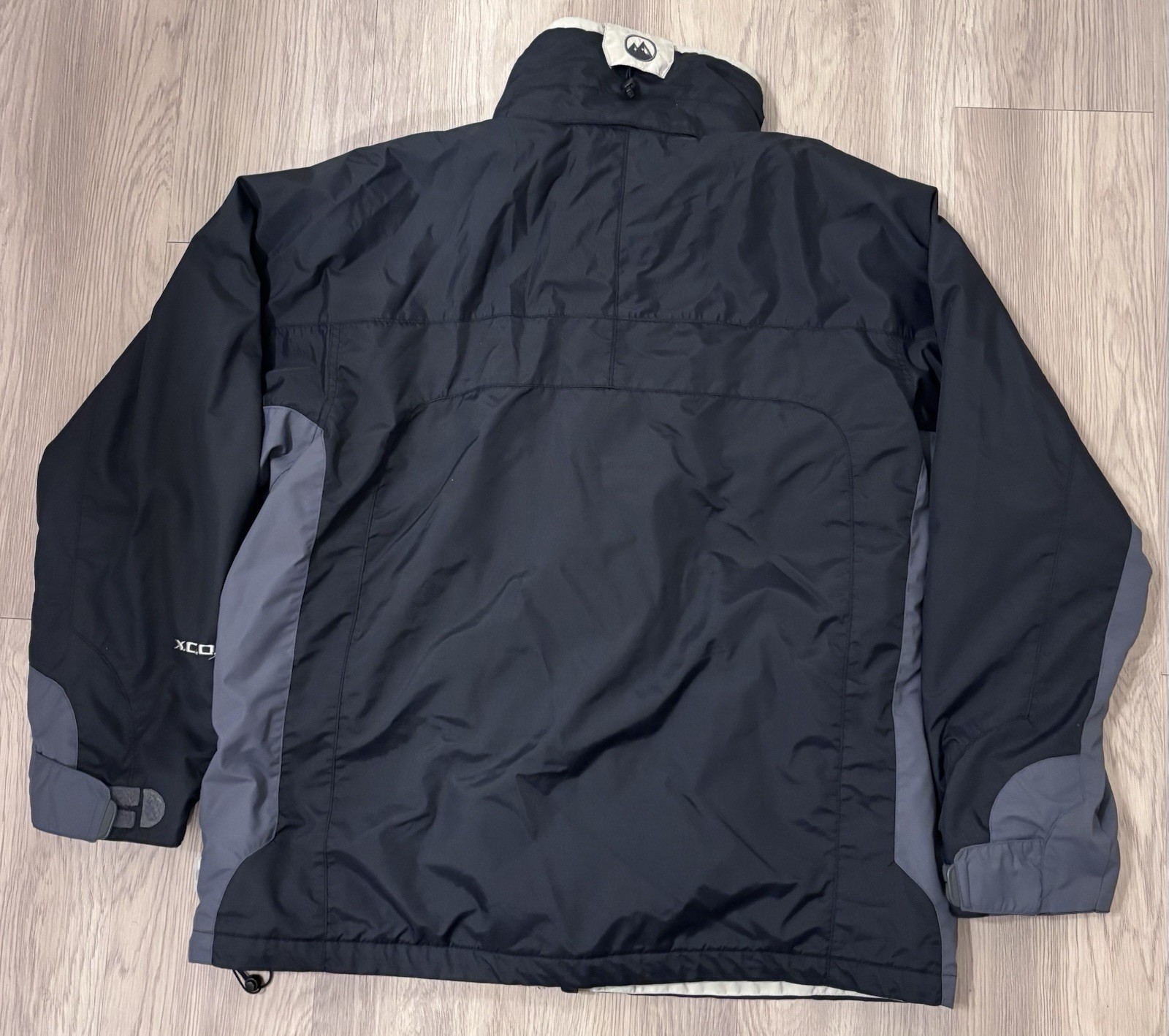 Columbia Jacket Mens L Black Full Zip 2in1 Shell With Detachable Liner