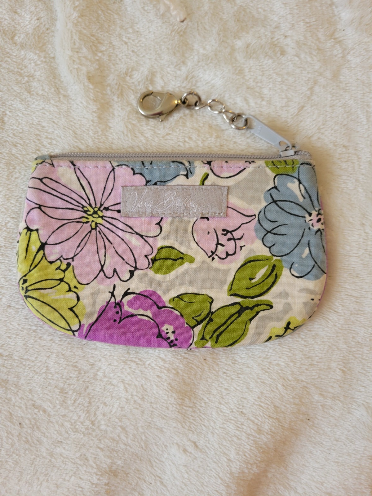 Vera Bradley Zipper Change purse Watercolor Floral Flowers 5″ X 3.25″