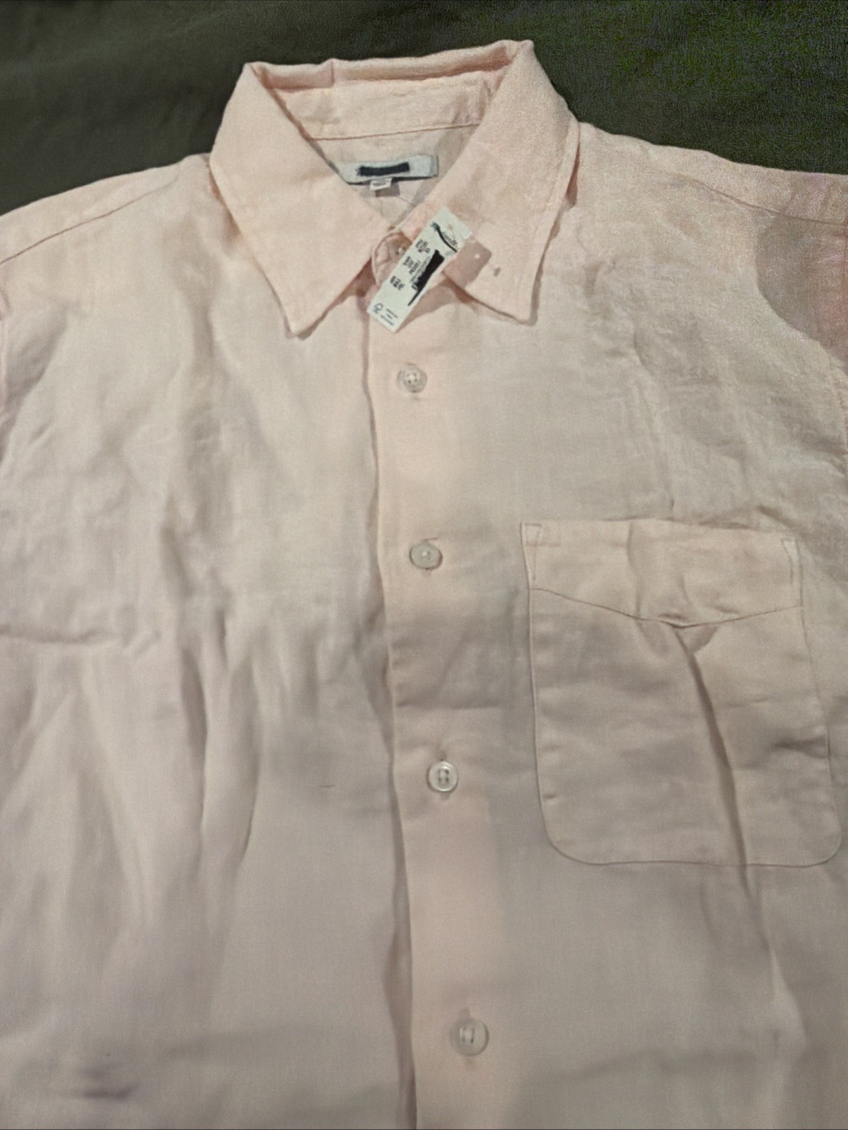 NWT Madewell Men’s Extra Small Pink Linen Long Sleeve Button Up Shirt $118 NZ285