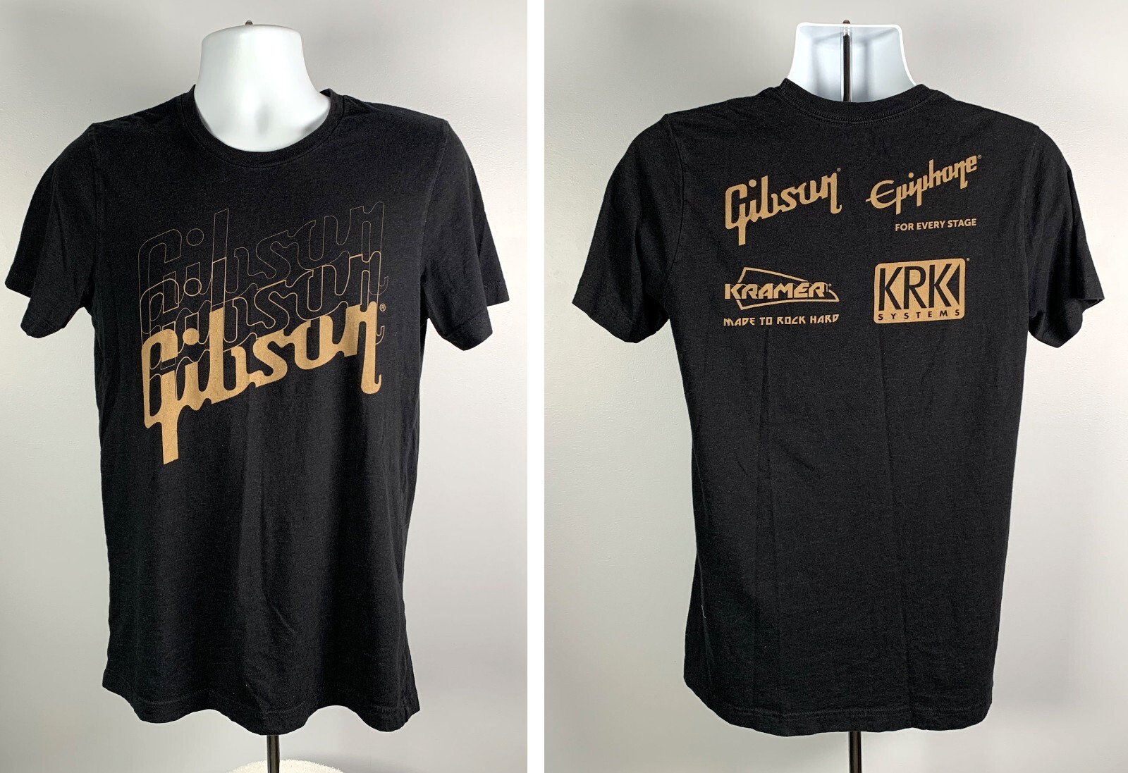 Gibson Guitars T Shirt Mens Medium Cotton Polyester Blend Epiphone Kramer KRK