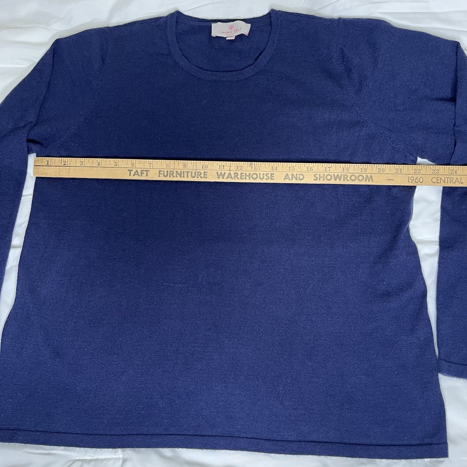 Laurie Felt Sweater Lightweight Sz XL Navy Layer Preppy Office Basic Minimalist
