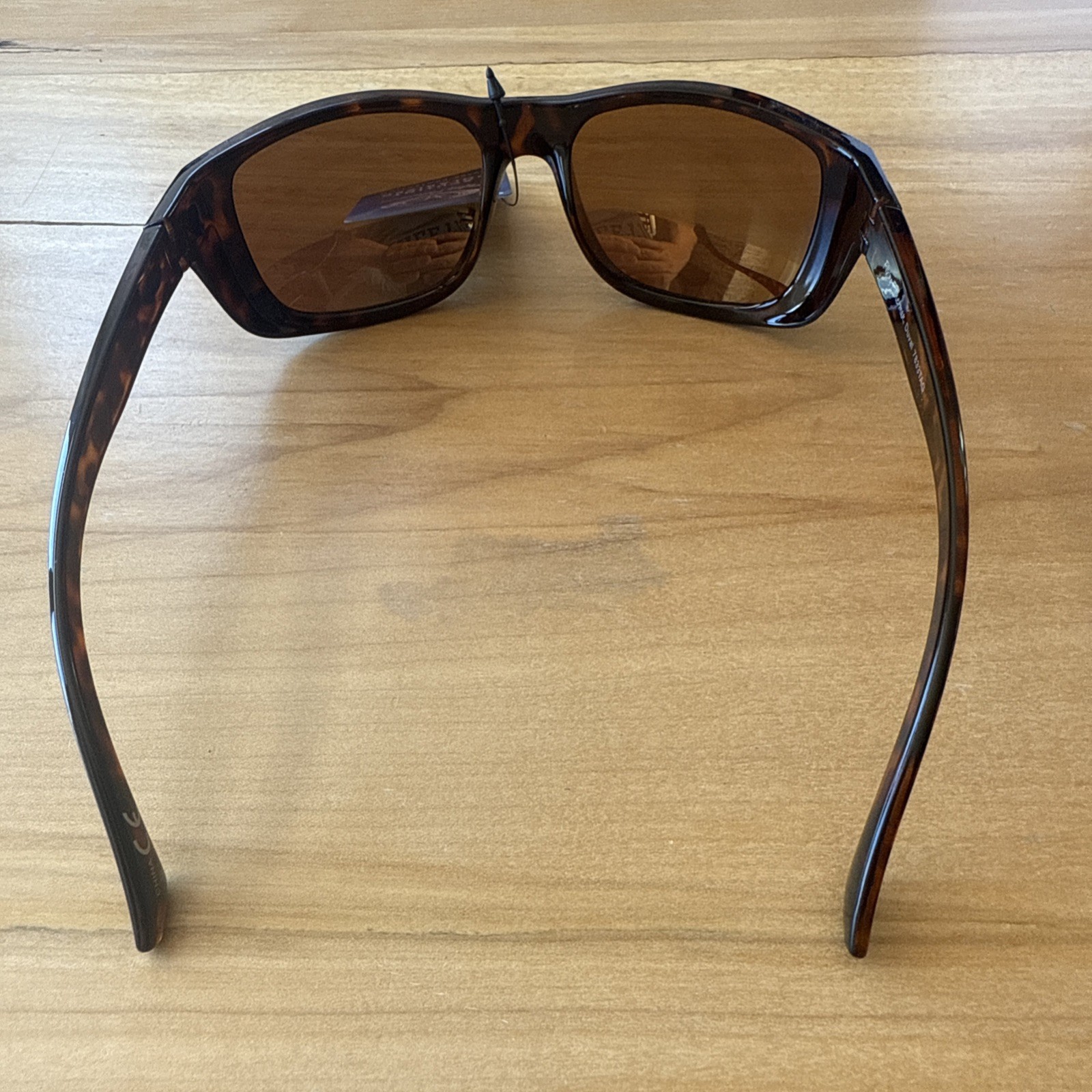 Flying Fisherman Square Duval Polarized Sunglasses Tortoise / Amber Gold mirror