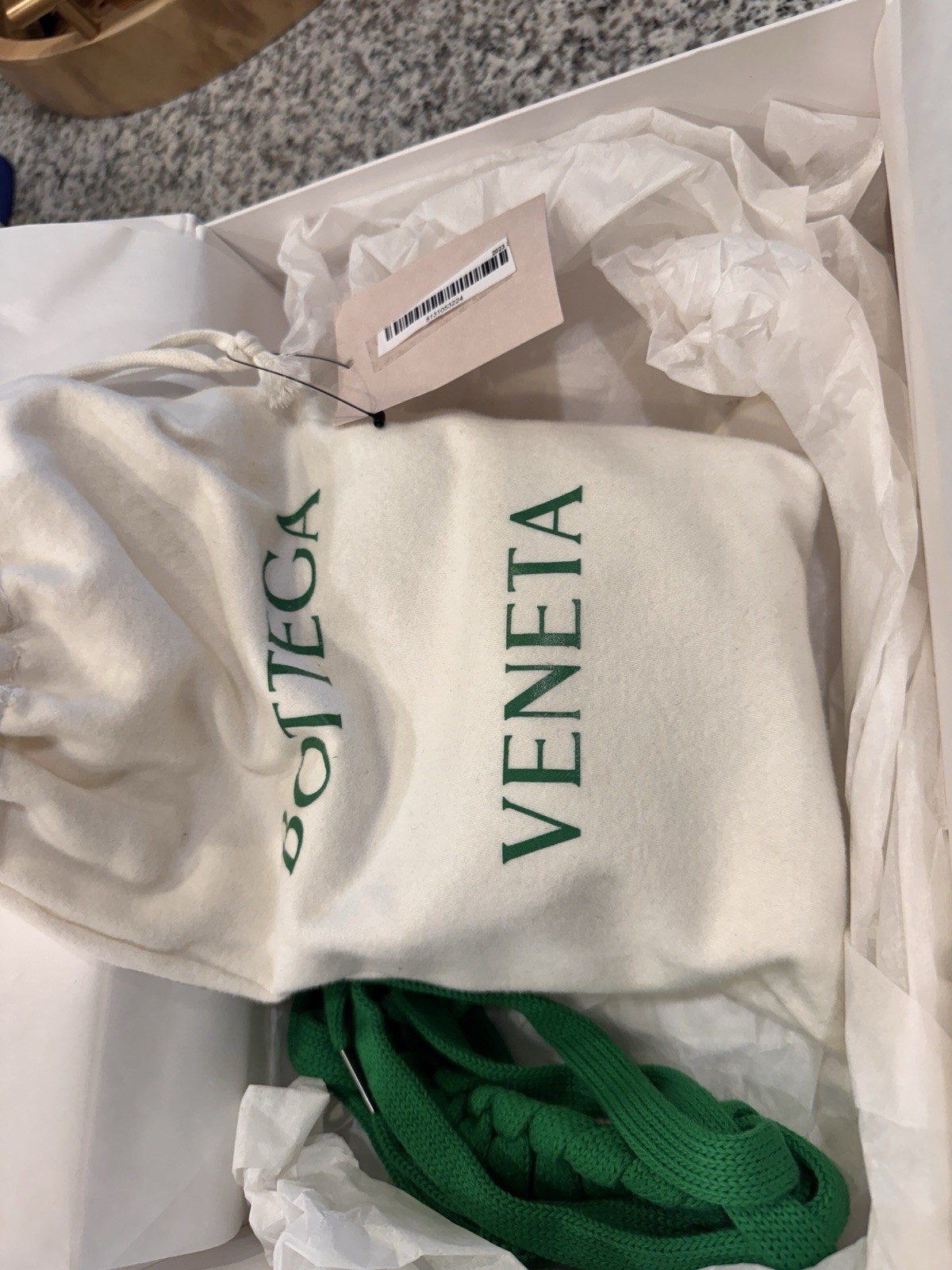 Bottega Veneta Candy Jodie Intrecciato Green Shoulder Bag Zip Gold +Dust