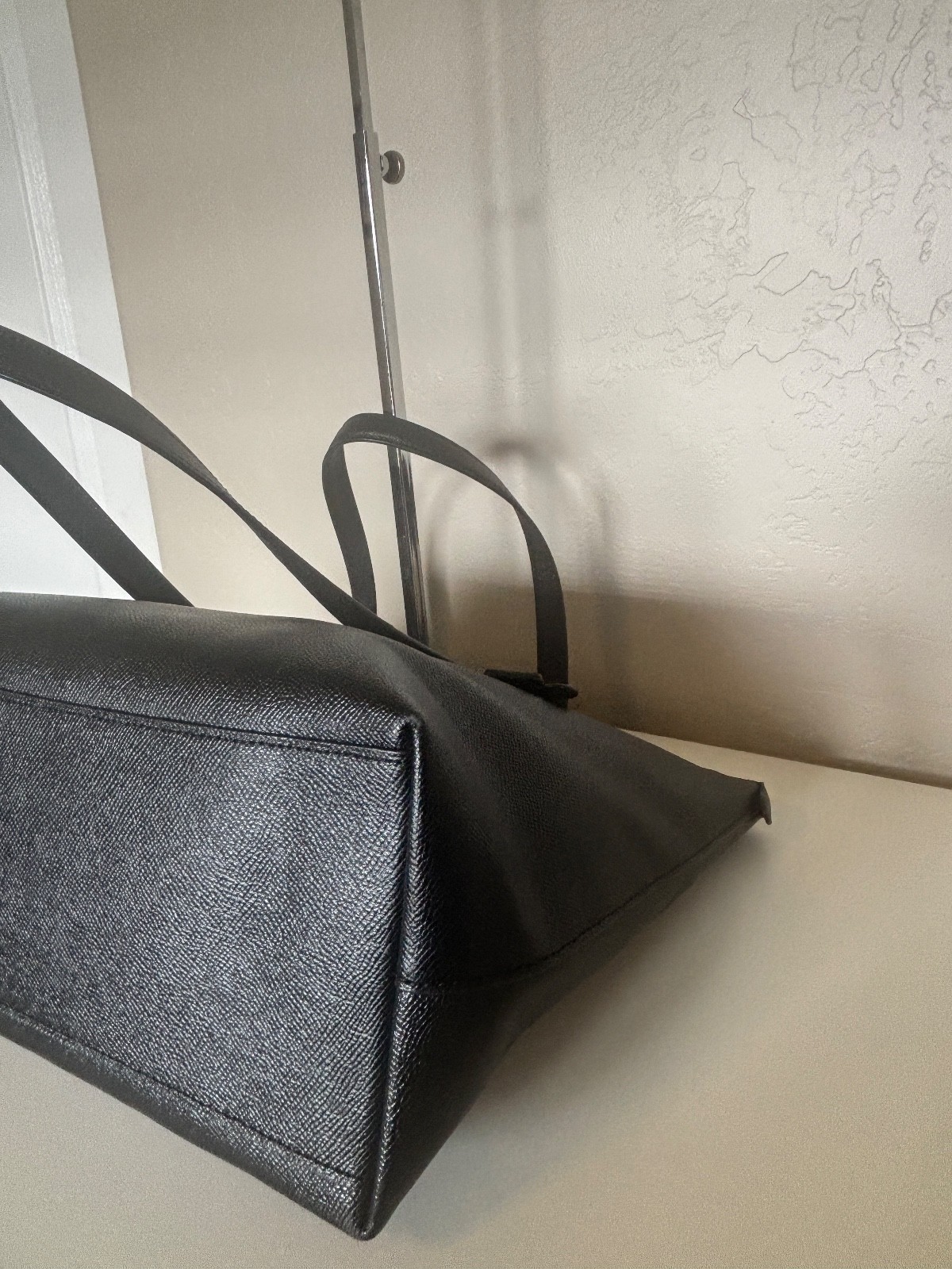 COACH City Gallery Zip Tote Leather Bag Black/Silver F79608