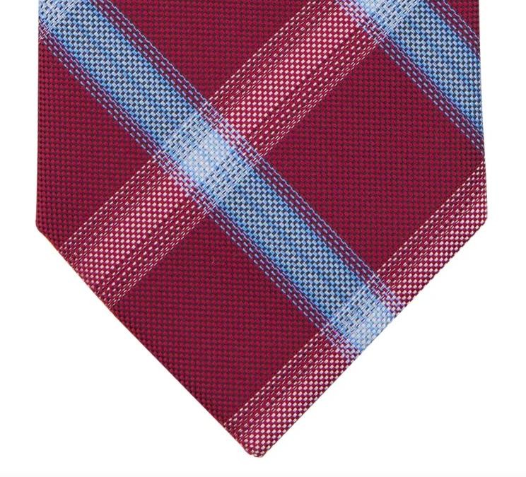 Michael Kors Mens Silk Blend Webster Plaid Tie Necktie 3 1/8″ $70 2MKC23-1037