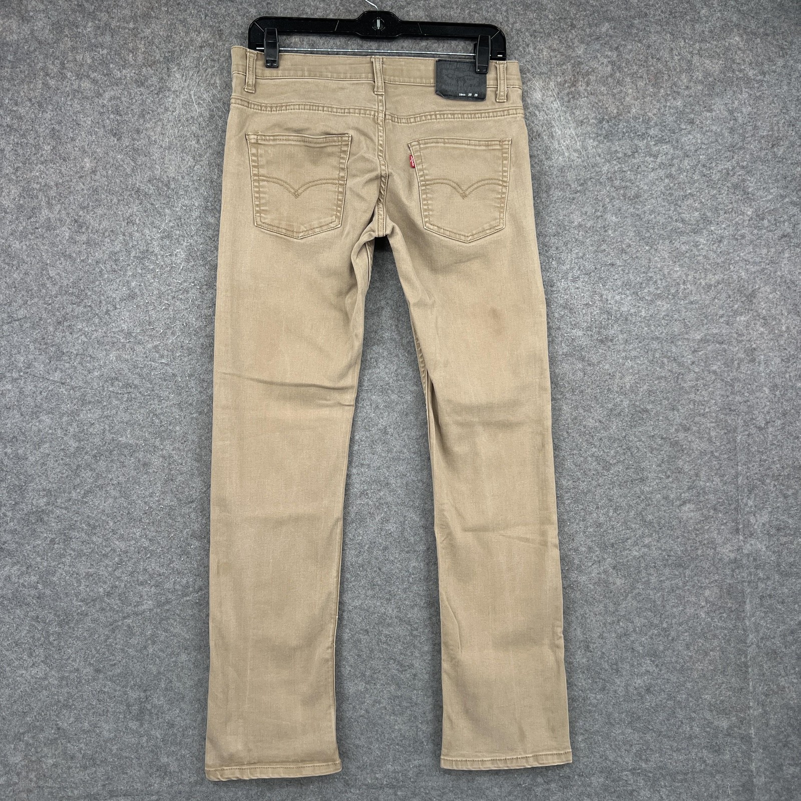 Levis 511 Slim Jeans Youth 18 Reg 29×29 Beige Tapered Performance Stretch Denim