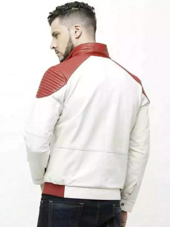 MEN’S GENUINE LEATHER JACKET | PREMIUM HANDMADE REAL LEATHER | BIKER | BOMBER 07