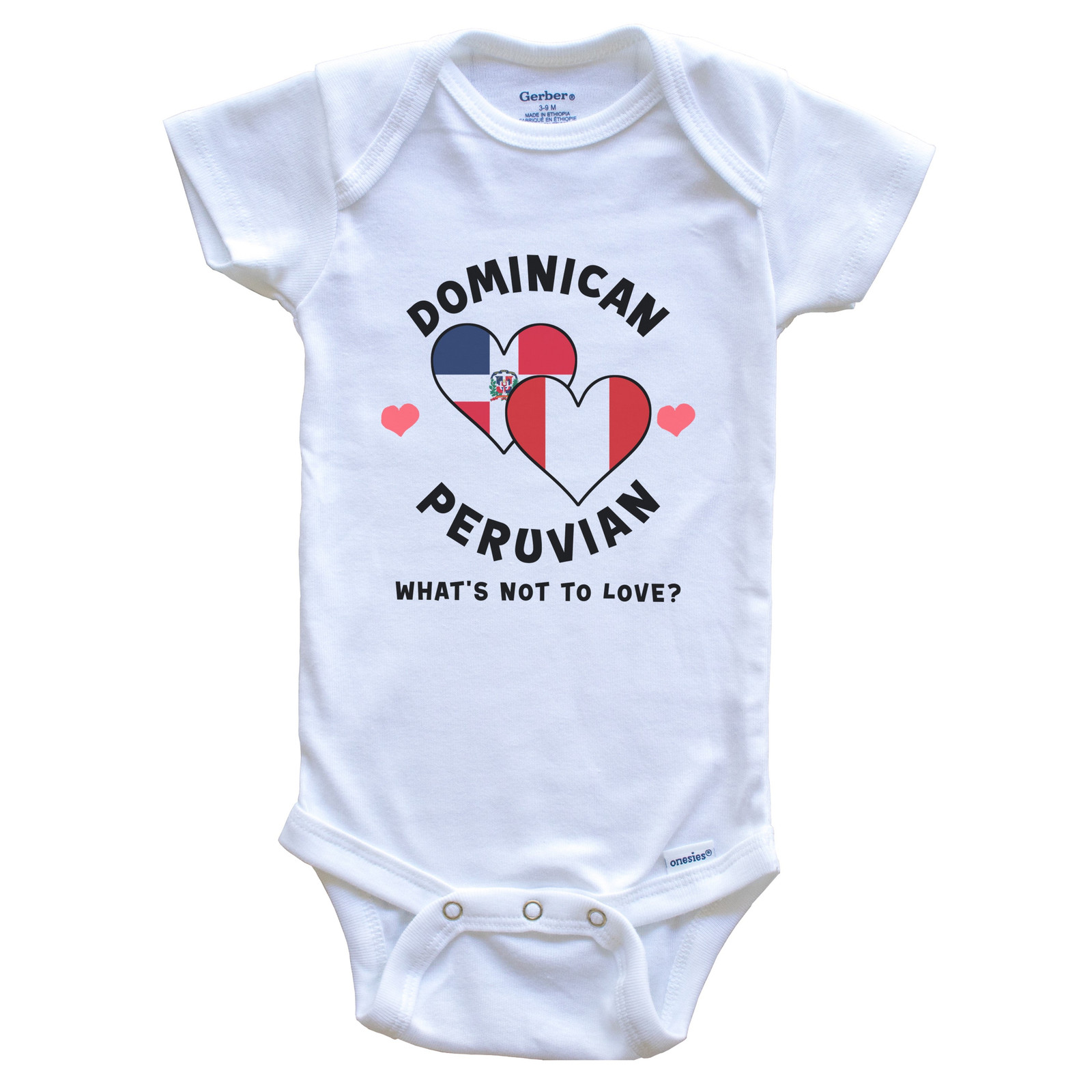 Dominican Peruvian Whats Not To Love Flags Dominican Republic Peru Baby Bodysuit