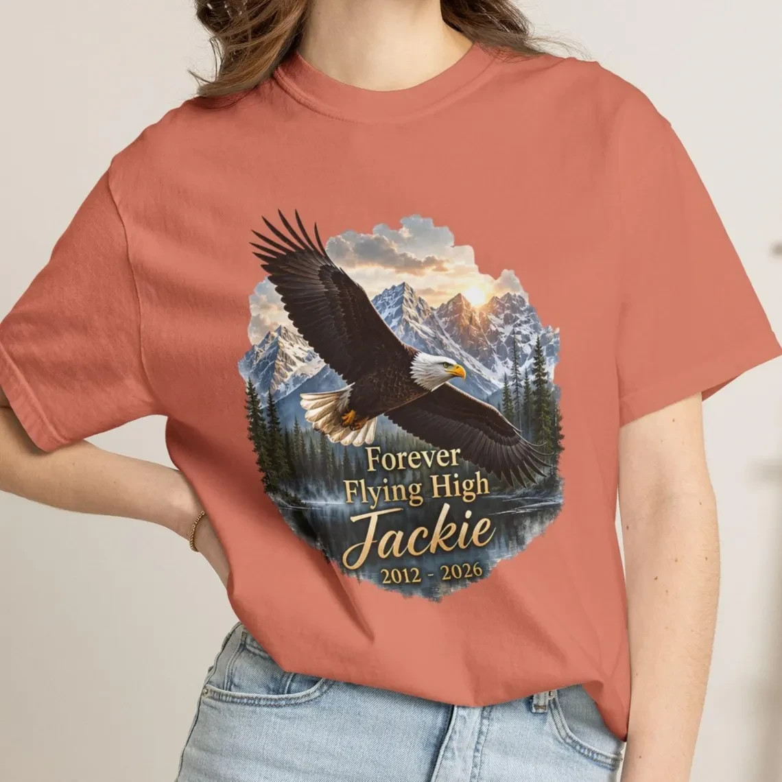 Jackie Bald Eagle Memorial Shirt, Forever Flying High 2012 2026, Big Bear Eagle