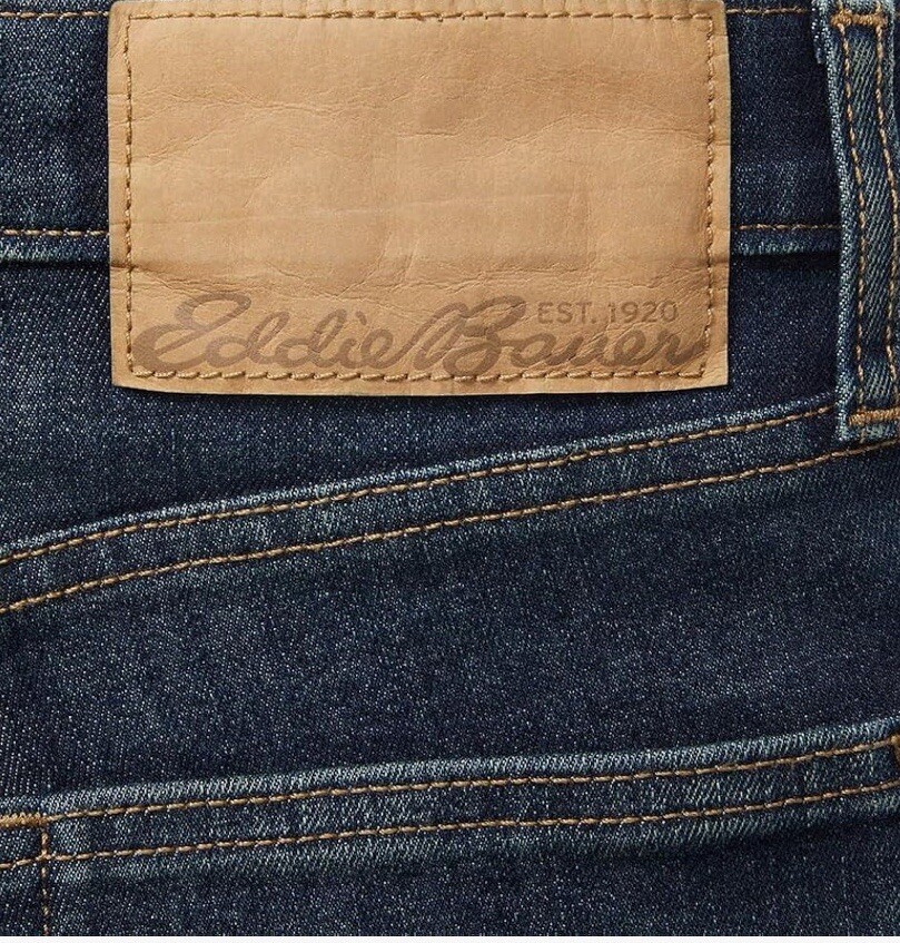 Eddie Bauer Men’s Classic Straight Fit Stretch Denim Jeans, Dark Blue, 30 X 29..