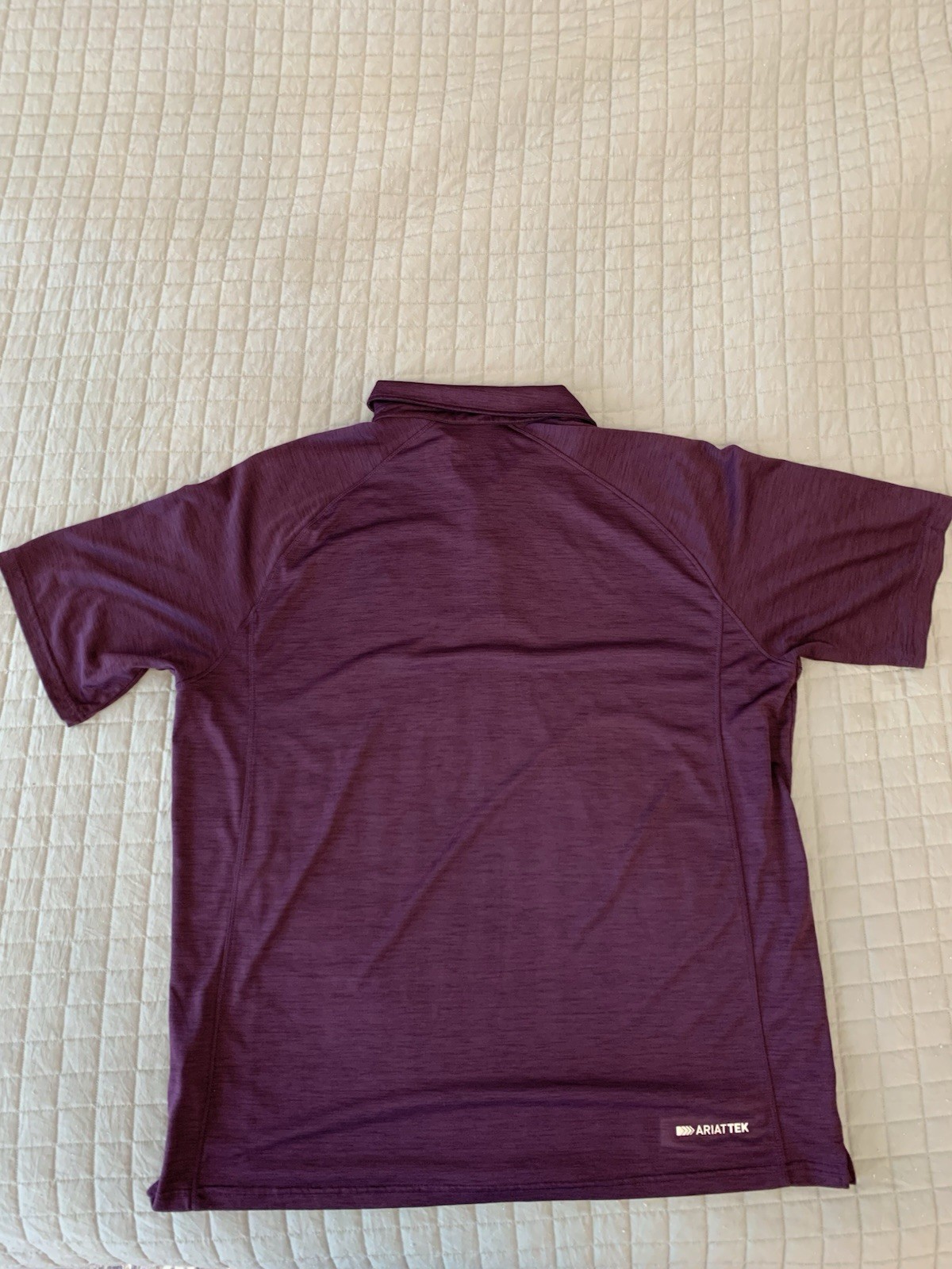 ARIAT TEK Heat Series Mens Large Burgandy Short Sleeve Polo Shirt