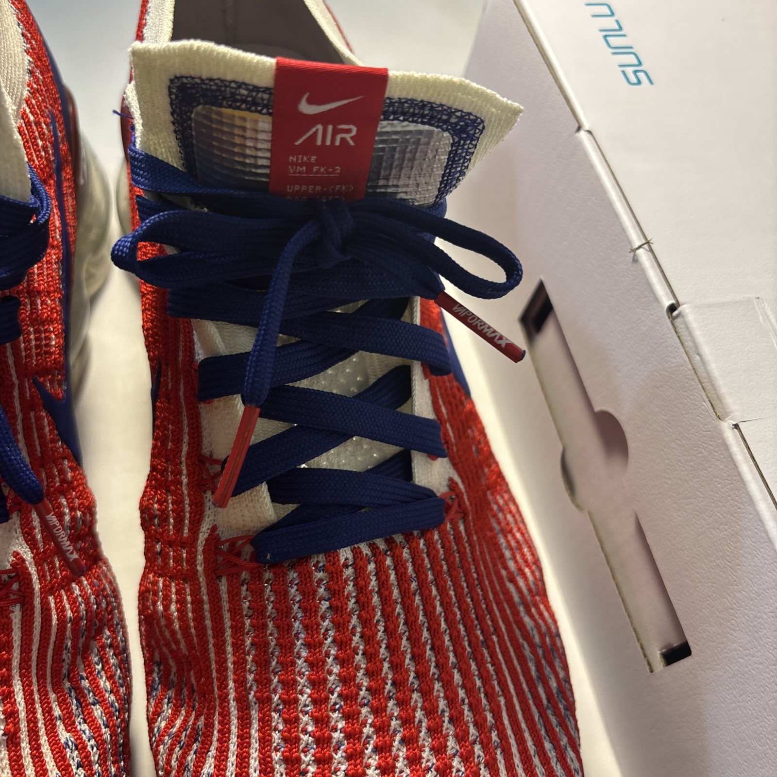 Nike Air Vapormax Flyknit 3.0 Team USA Running Shoes (CW5585-100) Men’s Size 12