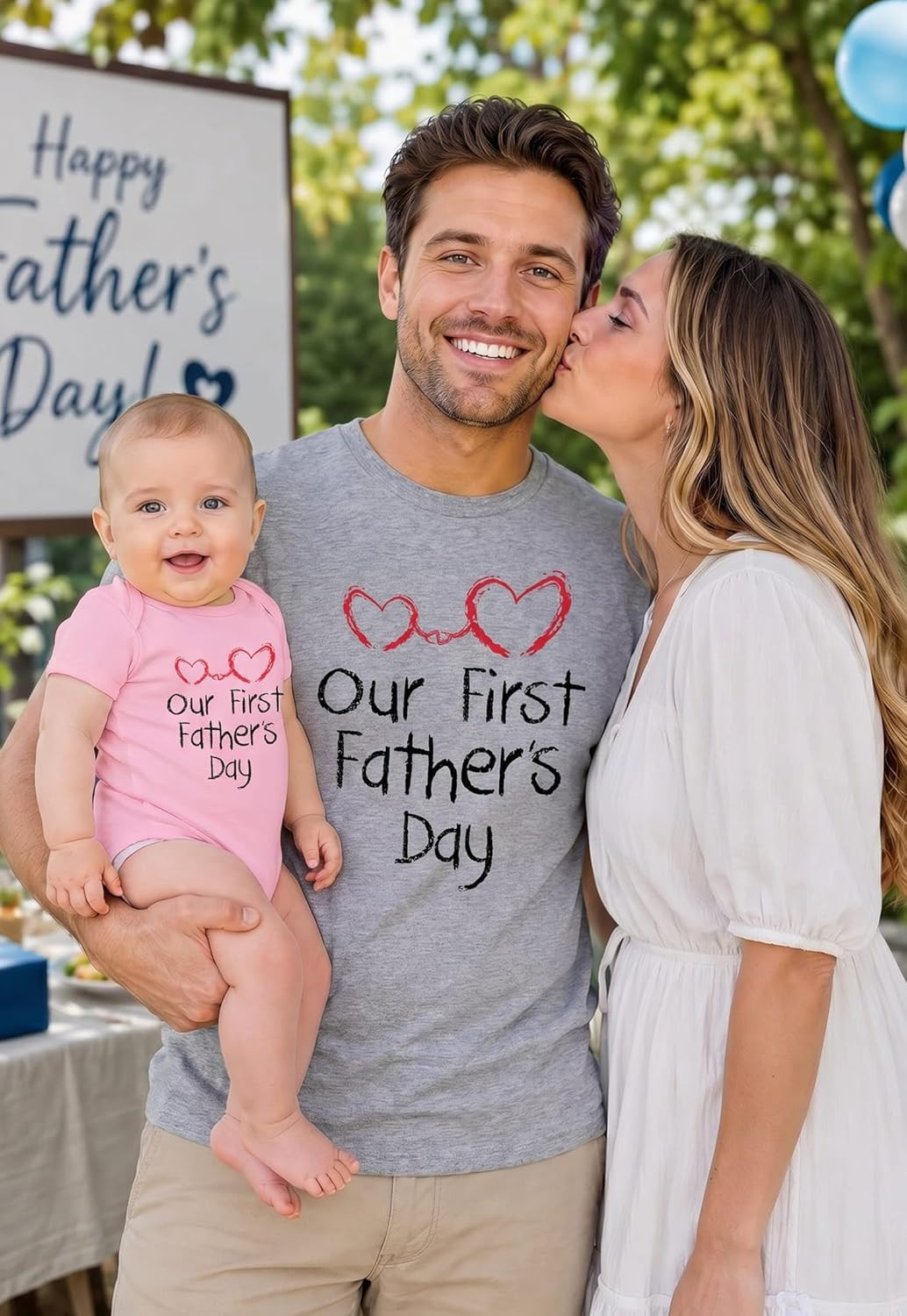 Our First Father’S Day Dad and Baby Matching Shirts – New Dad Gift Set with Men’