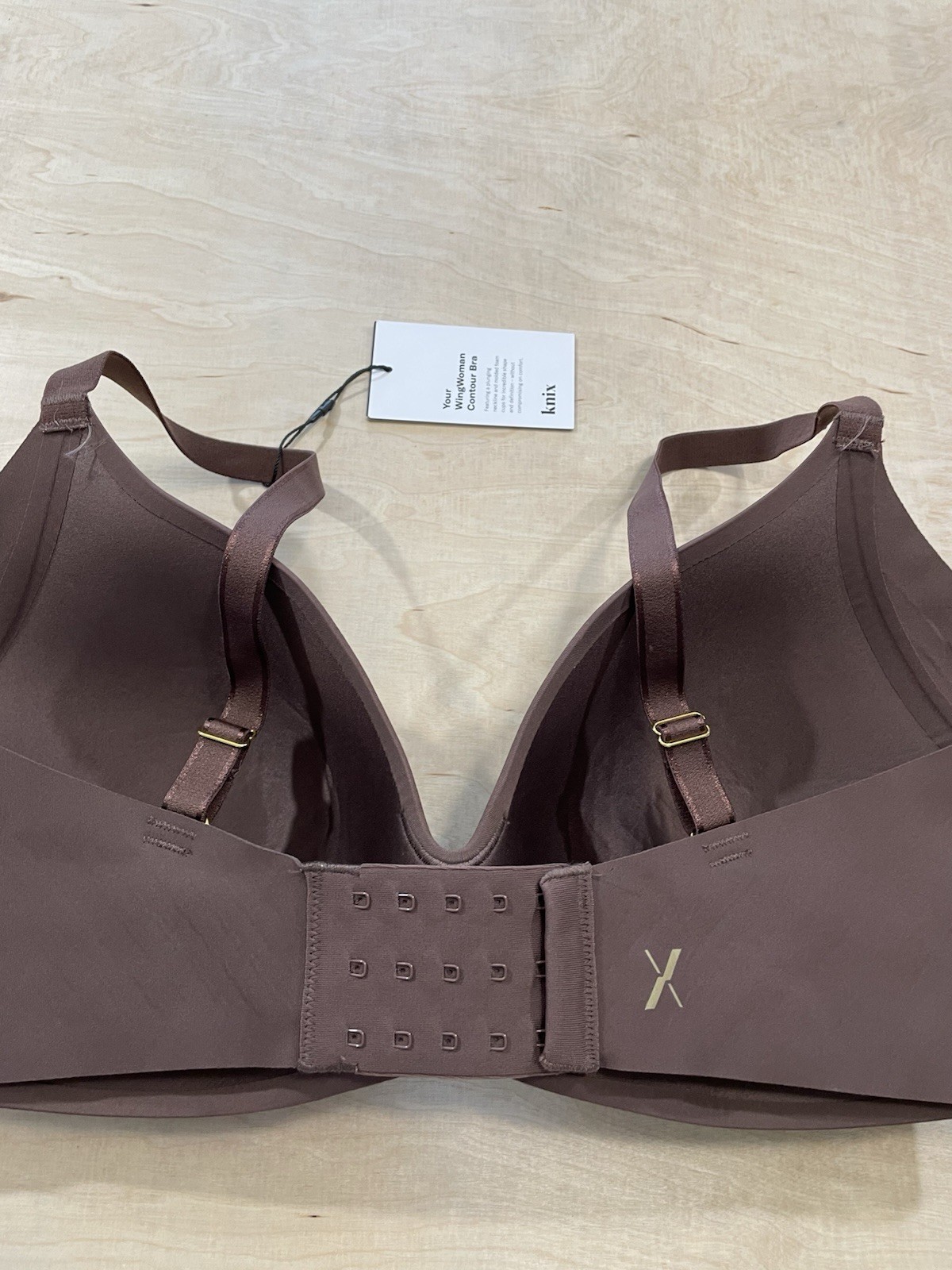 KNIX WingWoman Contour Wireless T-Shirt Bra Size 7+ Brown NWT