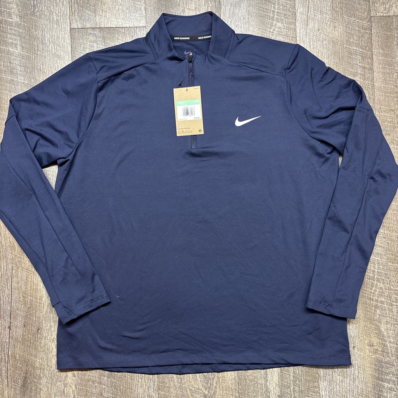 NWT Nike Dri-FIT Running Women’s XL Element 1/4 Zip Navy Blue L/S