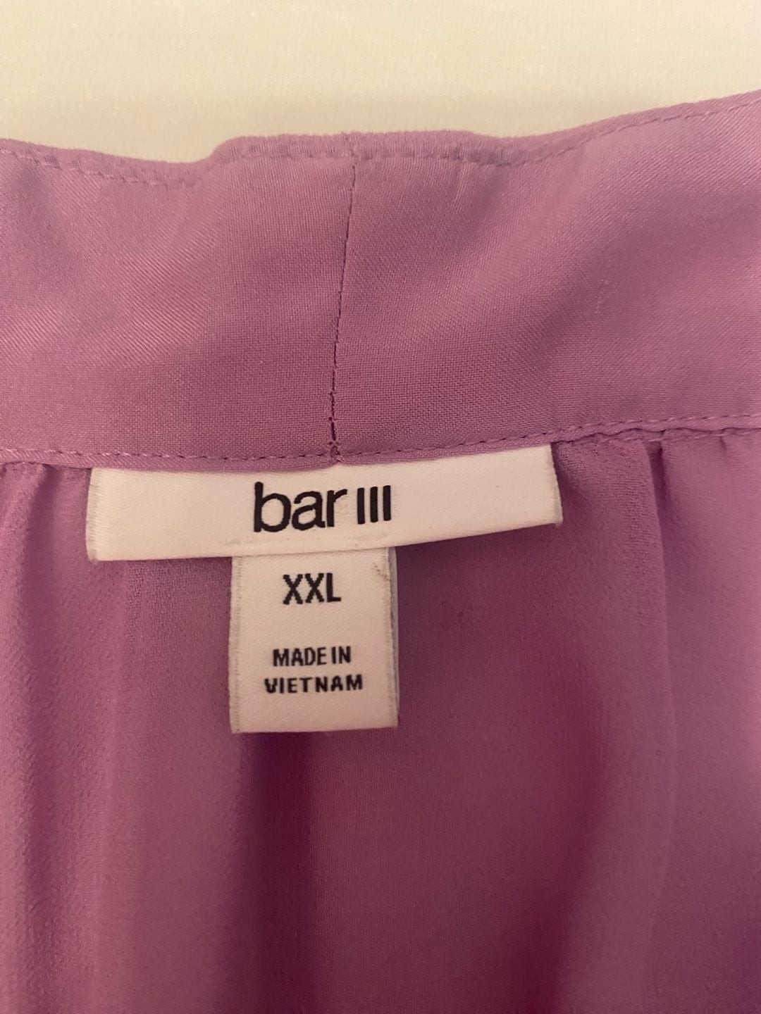 Bar III Women’s Purple Long Sleeve Surplice Wrap Blouse