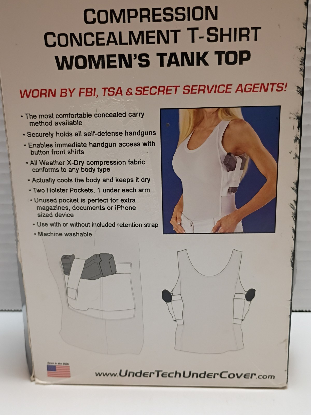 UnderTech Undercover Women’s Concealed Carry Tank Top NUDE X small
