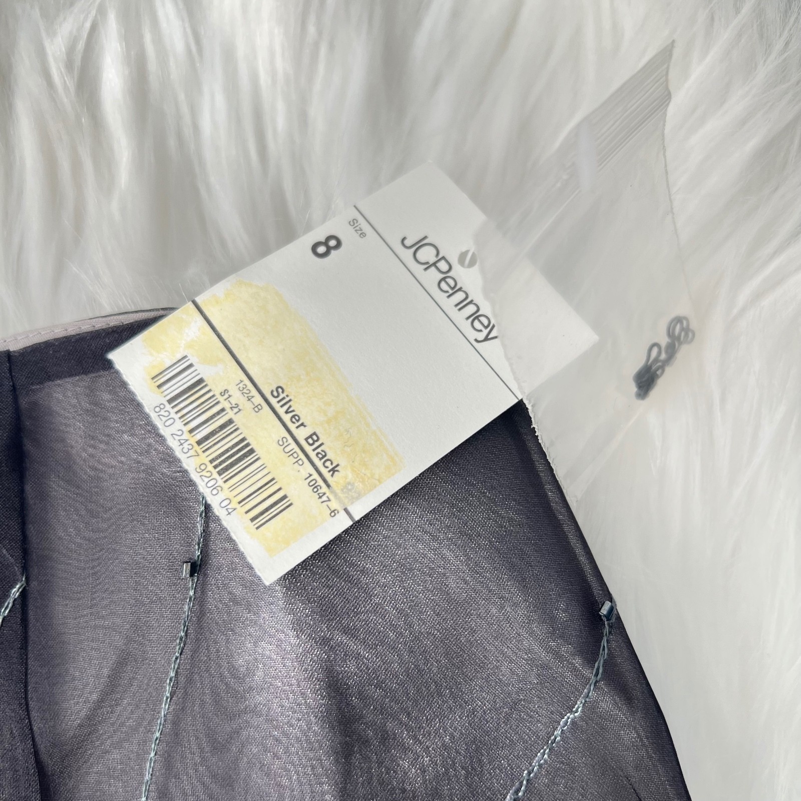 NWT Jacqueline Ferrar Gray Silk Beaded Midi Skirt Side Slit Lined Size 8