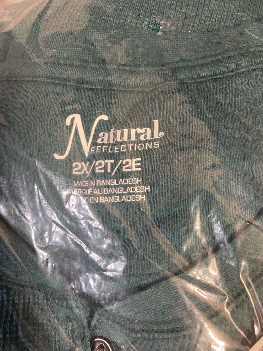 Natural Reflections Women’s Jasper Heather Thermal Henley Long Sleeve Shirt 2X