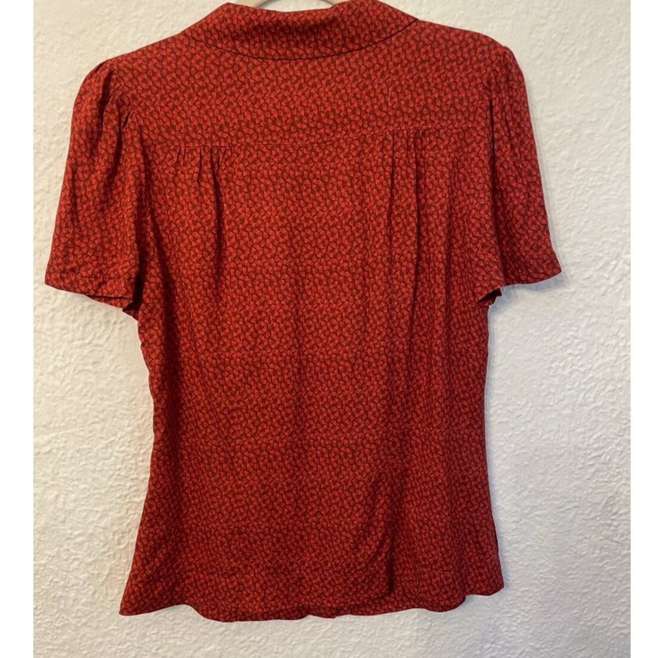 Emmy Design Sweden That Same Old Favorite Blouse Red Print 1930s Retro Academia