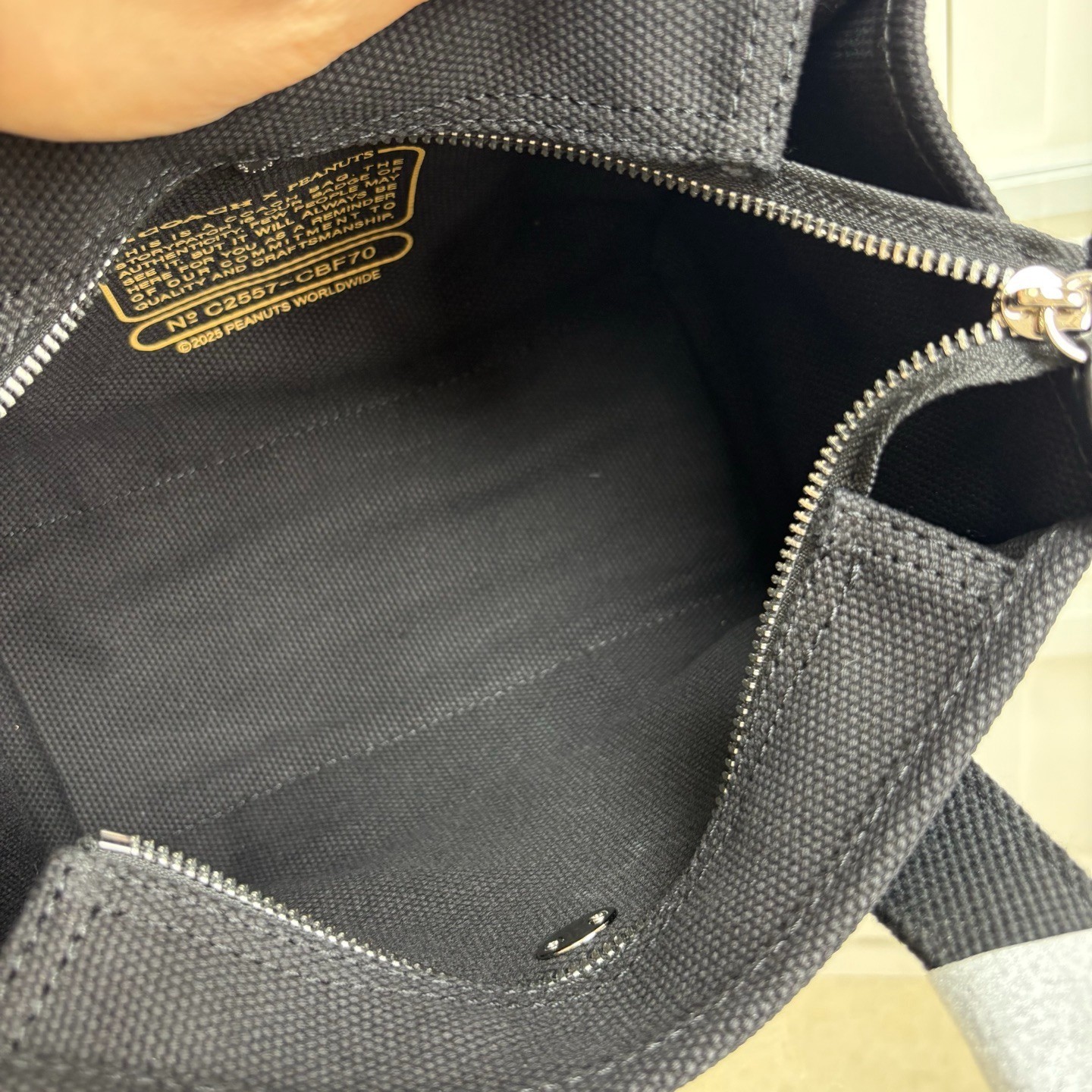 Coach CBF70 Peanuts Collaboration Cargo Tote Bag 26 Snoopy Canvas/Grosgrain