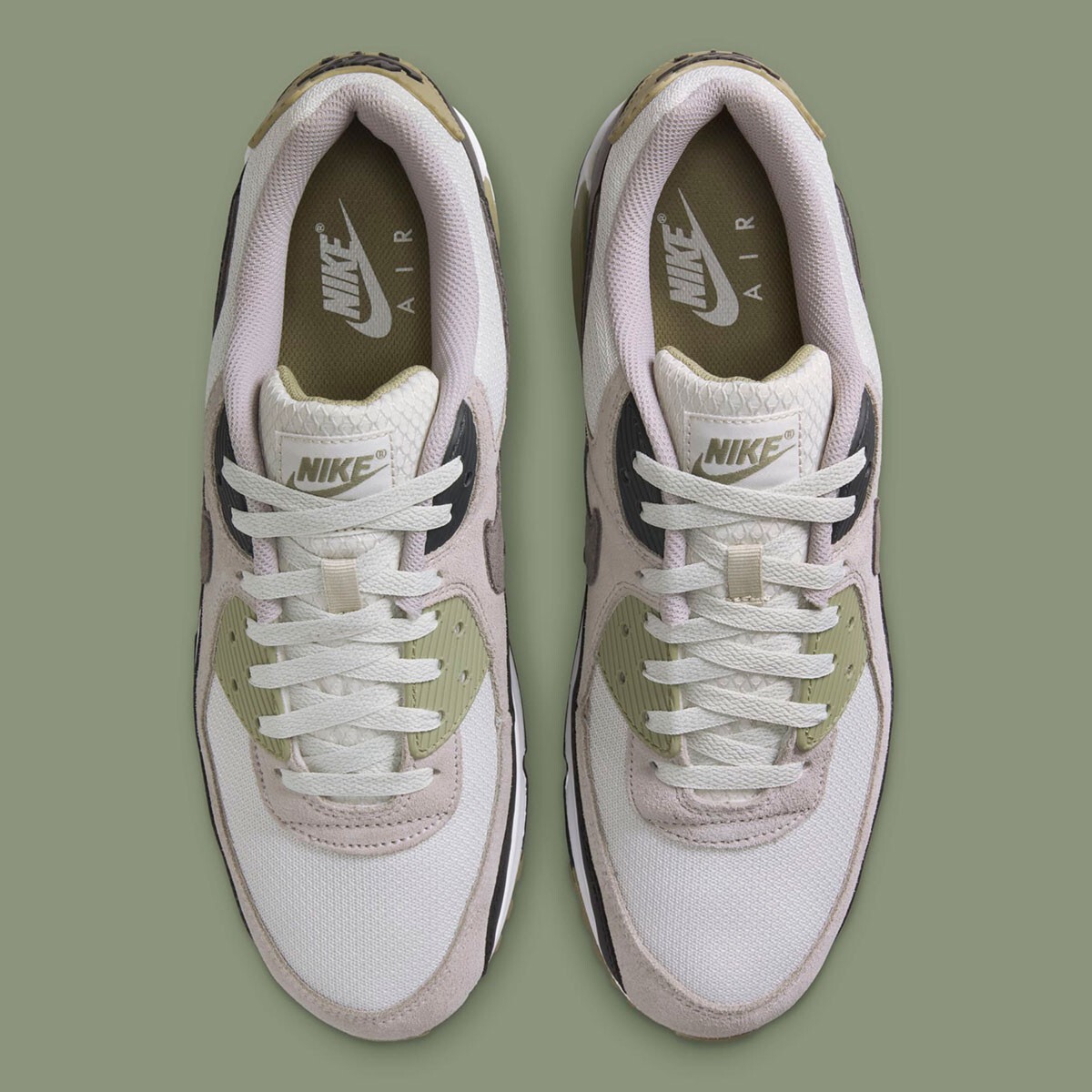 Nike Air Max 90 Light Bone Neutral Olive Mens Green Sports Sneaker DM0029-011