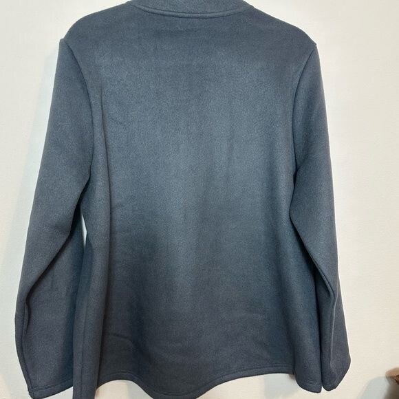 32 DEGREES Womens Fleece Blue Gray Tech Cozy Zip Jacket Blue Size XL