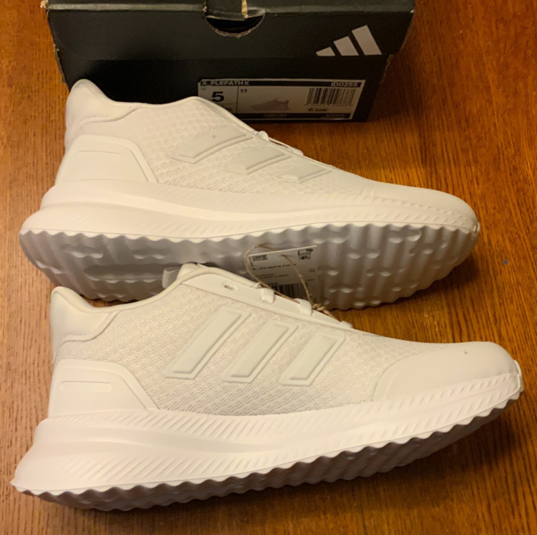 Adidas Kids’ X_PLR Path, Style# ID0255, Size 5, Color White/Grey