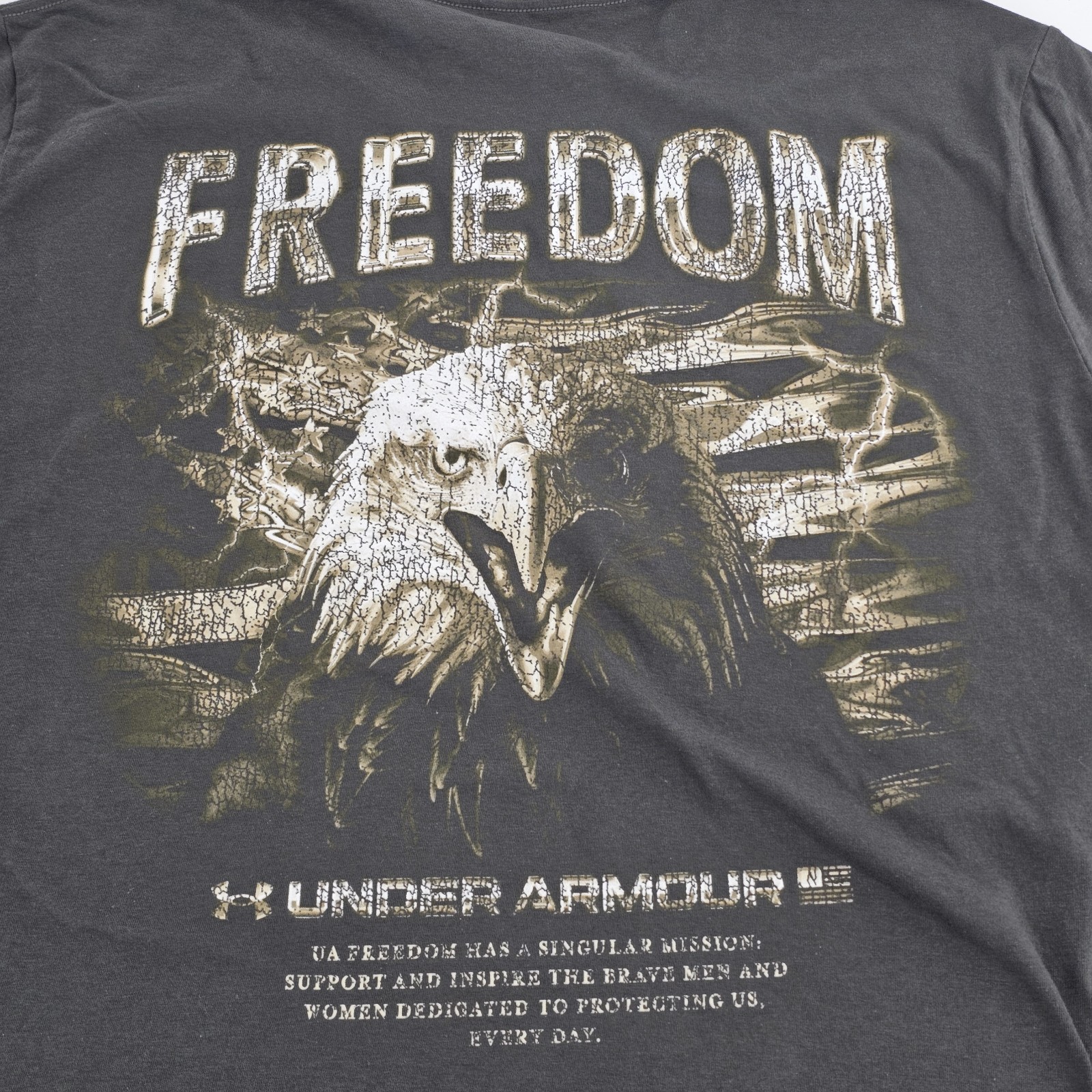 Under Armour UA Freedom Vintage Eagle Tee Mens X-LARGE XL T-Shirt Green NEW